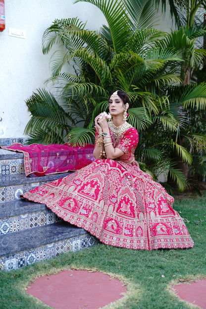 Pink Bridal lehenga