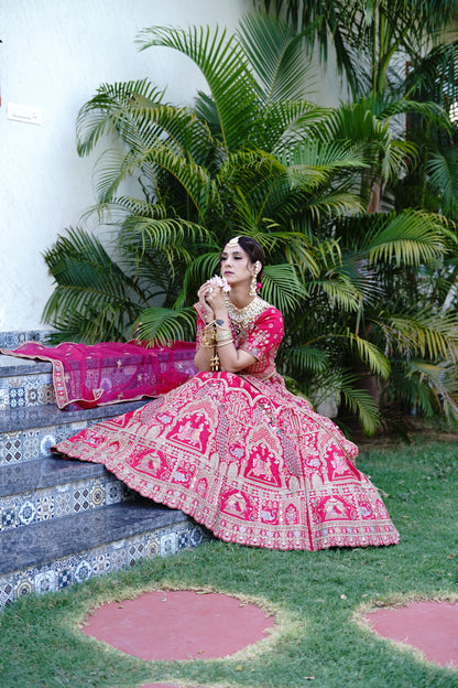 Pink Bridal lehenga
