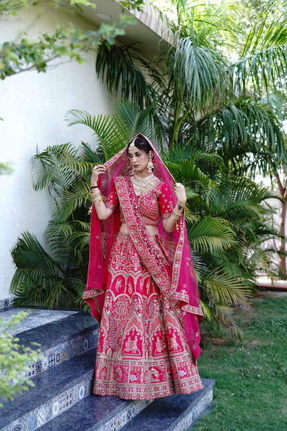 Pink Bridal lehenga