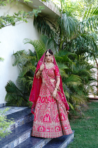 Pink Bridal lehenga