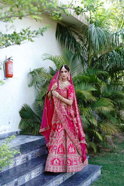 Pink Bridal lehenga